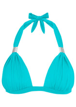 Load image into Gallery viewer, Goddess Push-Up Halter Top  - Aqua Reef
