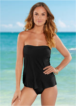 Load image into Gallery viewer, Classic Bandeau Tankini - Black Beauty
