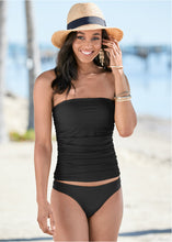Load image into Gallery viewer, Slimming Bandeau Tankini - Black Beauty
