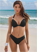 Load image into Gallery viewer, Goddess Push-Up Halter Top  - Black Beauty
